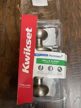 200cv15cpv1 Kwikset Cove Satin Nickel Hall/closet Door Knob Open Box Deal