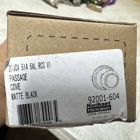 200cv5146alrv1 Kwikset Cove Passage Door Knob Non-locking Matte Black 92001-604