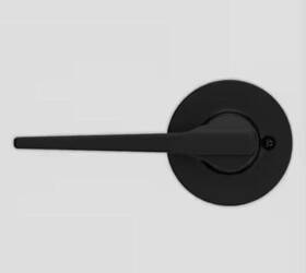 200hsl Kwikset Hollis Round Rose Matte Black Passage Hall/closet Door Handle
