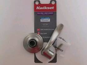 2345 Kwikset Tustin Rh Satin Nickel Door Lever Half Dummy Pull Only- No Set Screw