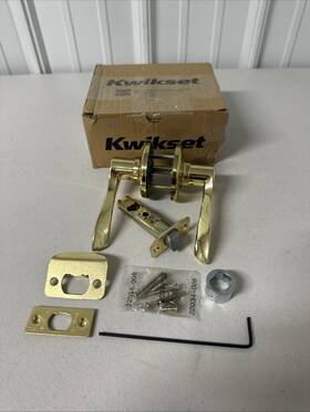 300bl-3 Kwikset Balboa Polished Brass Passage Door Lever 300bl-3 Kwikset Balboa Polished Brass Passage Door Lever