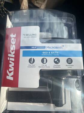300hslrdt514 Kwikset New Hollis Bed And Bath Private Lever Matte Black