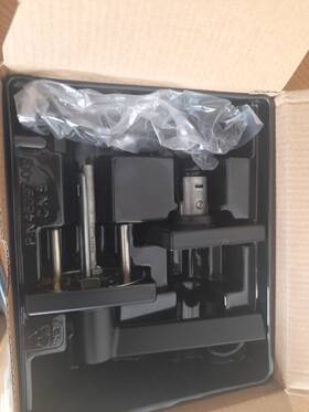 300lrlsqt-514 Kwikset 300lrls Quart Ladera Privacy Door Lever Set - Black