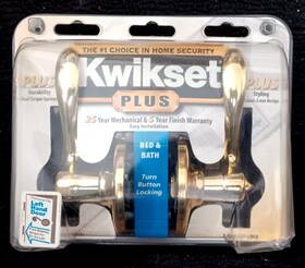 300snl Kwikset Vintage Bed And Bath Door Lever Set With Turn Button Locking In Package