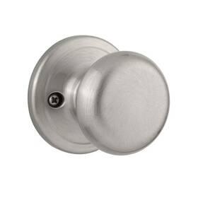 Kwikset 313098554561 Hancock Satin Nickel Half-dummy Door Knob Featuring Microban Antimicrobial Techn