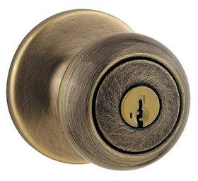 400cv-5 Kwikset 400cv 5 Cove Keyed Entry Knob Antique Brass 2 Keys Nonsmartkey