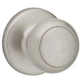 Kwikset 445008811877 Cove Satin Nickel Passage Door Knob For Hall Or Closet Featuring Microban Techno