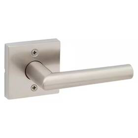 Kwikset 445009490477 Milan Satin Nickel Square Half Dummy Reversible Door Lever