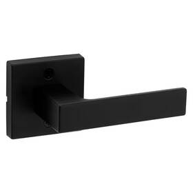 Kwikset 445057958998 Singapore Matte Black Reversible Square Straight Half Dummy Door Handle