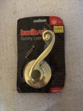 488l Kwikset Dummy Lever Lido Brushed Brass Left Door Handle New