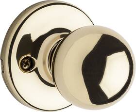 92001-115 Kwikset 494116 Polo Passage Hall/closet Knob In Polished Brass