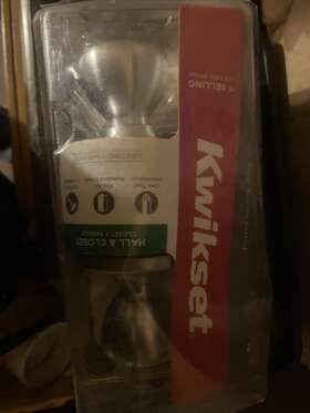 92001-514 Kwikset 58954 Tylo Hall And Closet Door Knob Satin Chrome Free Shipping