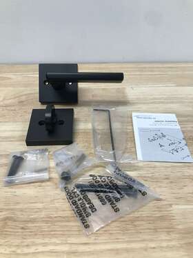 604hflsqt-514v1 Kwikset Halifax Lever Interior Pack - Matte Black