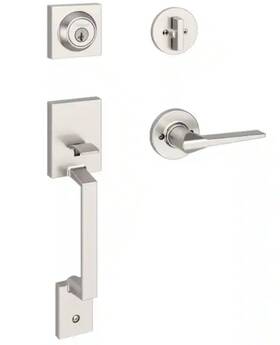 687amdxhsl15smt Kwikset Amador Satin Nickel Handle Rose Hollis Smartkey