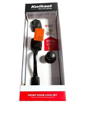 687bwxcv11psmtcp Kwikset Belleview And Cove Venetian Bronze Entry Door Knob Handleset Deadbolt