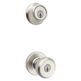 690mnk Kwikset Maven Keyed Entry Knob And Deadbolt Combo Pack With Smartkey Security Nickel