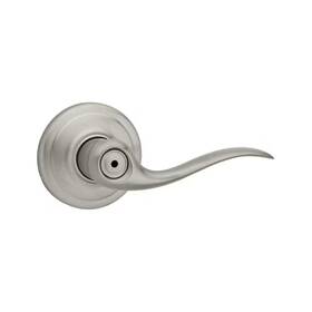 Kwikset 705353444142 Tustin Satin Nickel Bed/bath Door Handle With Microban Antimicrobial Technology