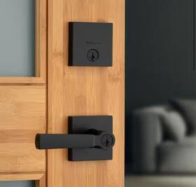 Kwikset 711181284508 Perth Keyed Entry Handle And Single Cylinder Deadbolt Combo Pack Featuring Smart