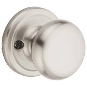 Kwikset 711181433616 Juno Satin Nickel Half-dummy Door Knob With Microban Antimicrobial Technology