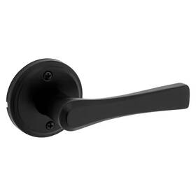Kwikset 711181447804 Katella Matte Black Dummy Door Handle With Microban
