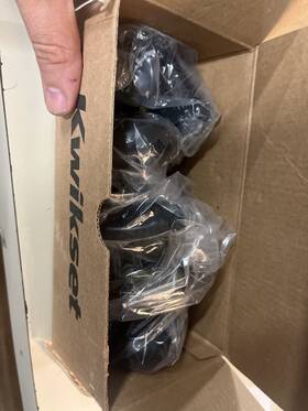 720h-514 Kwikset Hancock Passage Door Knob Set - Matte Black