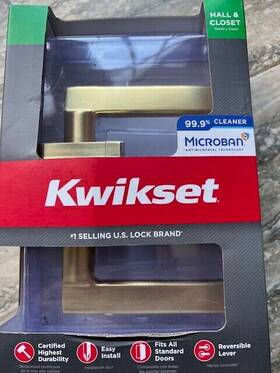 720hfl Kwikset Halifax Satin Brass Passage Hall/closet Handle Lever S Quart 4cp New 720hfl Kwikset Halifax Satin Brass Passage Hall/closet Handle Lever S Quart 4cp New