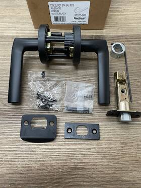 720lslrdt-514 Kwikset Lisbon Passage Door Lever Set With Round Rose -read