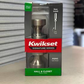 720pskrdt15cp Kwikset Pismo Round Satin Nickel Hall/closet Door Knob Featuring Microban Antimi