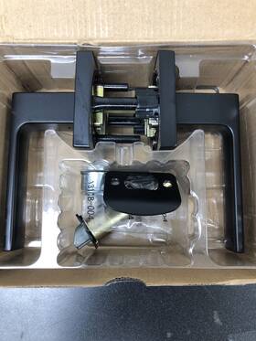 720salsqt-514 Kwikset 720 Passage Door Lever Set Square Rose - Matte Black