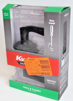 720sel514 Kwikset Sedona Passage Lever Matte Black #9b8