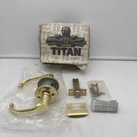 720tl-3 Kwikset New Titan Tulane Polished Brass Passage Lever Door Lock Set 720tl 3