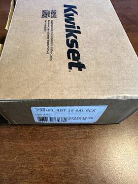 730hflrdt-15 Kwikset Halifax Privacy Door Lever Set With Round Rose - Satin Nickel