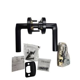 730lslrdt-514 Kwikset Lisbon Lever With 6al Latch And Rcs Strike-iron Black Finish
