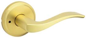 730sel-4 Kwikset 730sel Sedona Privacy Door Lever Set - Brass