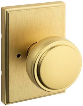 730soktrct-4 Kwikset 730soktrct Sora Privacy Door Knob Set - Brass