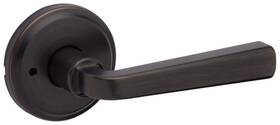 730tdl-11p Kwikset Trafford Privacy Door Lever Set With Round Rose Venetian Bro