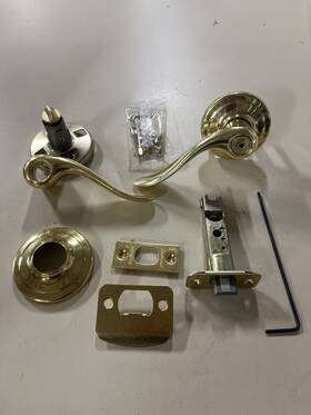 730tnl-3 Kwikset Signature Series Tustin Privacy Door Leverset - Polished Brass
