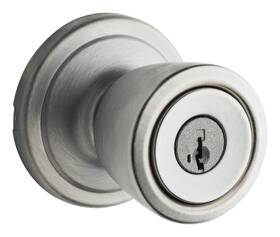 740a-26ds Kwikset 740a-s Chrome Abbey Keyed Door Knobset With Smartkey
