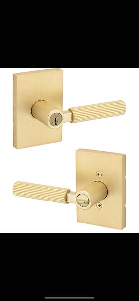 740malrct-4s Kwikset 740malrct-s Mirada Single Cylinder Keyed Entry Door Lever - Brass