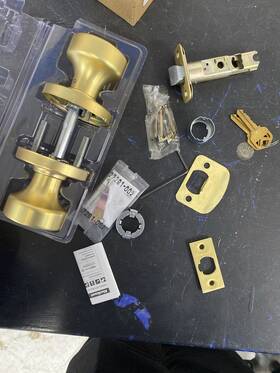 740pskrdt-4s Kwikset Pismo Keyed Entry Satin Brass Door Knob With Smartkey