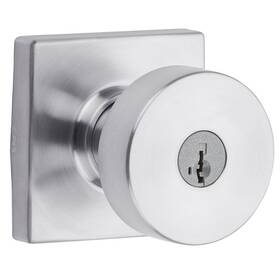 740psksqt-26ds Kwikset 740psksqt-s Pismo Single Cylinder Keyed Entry Door Knob - Chrome