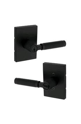 97403-088 Kwikset 740pvl Prava Matte Black Keyed Entry Door Handle Smartkey Security