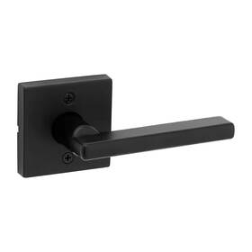 Kwikset 744110450132 Halifax Square Matte Black Half-dummy Door Handle