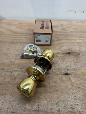 750a-3s Kwikset Abbey Storeroom / Vestibule Door Knobset Polished Brass Read