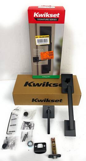 755978 Kwikset Signature Series San Clemente Interior Lever Handle Set Matte Black