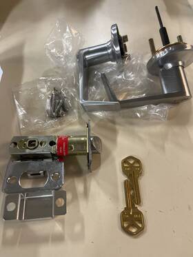 756knl-26d Kwikset Kingston Grade 2 Keyed Entry Door Lever Set - Satin Chrome