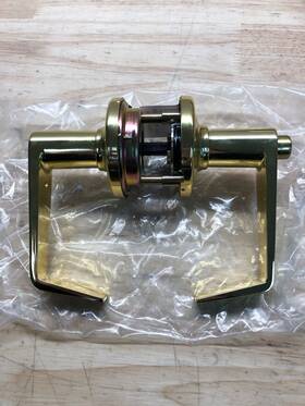 756knl-3 Kwikset Kingston Grade 2 Keyed Entry Door Lever Set - Polished Brass