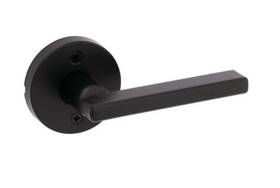 788hflrdt-514 Kwikset Halifax Lever With Round Rose Half Dummy Door Leve Pair - Matte Black