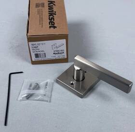 788hflsqt-15 Kwikset 788hfl S Quart 15 Halifax Half Dummy Lever Pull Satin Nickel
