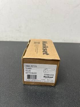 788milrdt-514 Kwikset Milan Dummy Door Lever Matte Black Round Rose